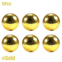 디아 약 42.7mm 6Pcs 도금 골프 공 멋진 경기 오프닝 목표 최고의 선물 내구성 건설 스포츠, Gold