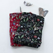 원단킹 대폭]레이온 야생화 2color (8107015), 블랙