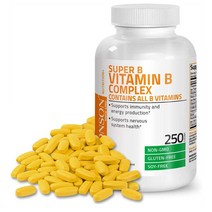 Bronson Vitamin B Complex (Vitamin B1 B2 B3 B6 B9 - Folic Acid B12) 브론슨 슈퍼 비타민B 콤플렉스 250정, 1개
