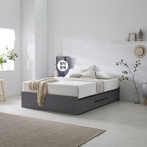[리코디자인] 알렉스 무헤드 침대프레임, 침대프레임(단품), 그레이