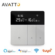 스마트 온도계 습도계 센서 avatto wifi 온도 조절기 온도 컨트롤러 100-240 v tuya 앱 원격 제어 alexa google 홈 yandex alice와 함께, 와이파이 16a 난방 없음