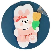스마트폰 그립톡 귀여운 아크릴 동물 그립톡 곰돌이 그립톡 강아지그립톡 8종 택1, 8번 무우를 든 토끼