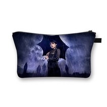 수요일 Addams and Enid 화장품 케이스 고딕 걸스 Nevermore 아카데미 여성 세면 용품 가방 캐주얼 립스틱, 19 shzbGothiccw19