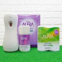 [후후맘] LG생활건강 아우라 자동분사기세트 1개+난초 리필1+1 1개, 단품