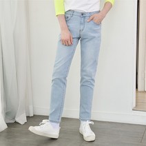 교복몰 [GBM] 슬림 일자 워싱진 (연청)