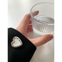 예쁜 단추, 23mm【5개】, 2#금테면 하트백