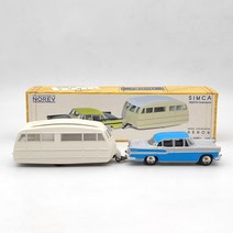 카라반 미니 소형 트레일러 캠핑카 캠핑트레일러 미니카라반트레일러 Norev 1/43 Simca Vedette Chambord 1958 Caravane Henon CL5712 다이, 1개