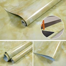 자가 접착 대리석 비닐 벽지 60cm x 3M 5M 가구 장식 필름 방수 오일 방지 벽 스티커 주방 홈 데코용, 5 Meter, 01 1