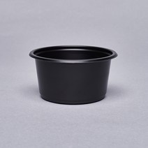 다용도 원형 용기 반찬컵 다용도 국컵 4호 소 블랙 200ml, 100개, 1개
