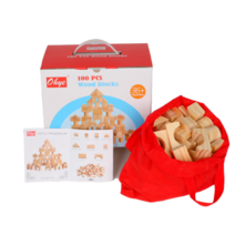 아동 우드 블록 100PCS 2개 세트 아기 유아 아동 장난감 완구 나무 블럭 쌓기놀이 끼우기 젠가, 우드블록 100PCS 2개 세트