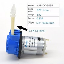 실험실교반기 소형 전자 산업용 버티컬 DC 12V/24V 도징 펌프 연동 Arduino 수족관 실험실 용 커넥터가있는, 08 12V-B08_03 Black