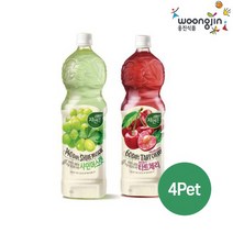 웅진식품 자연은 샤인머스캣/몽모랑시 타트체리 1.5L 4펫