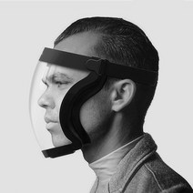 예초작업모자 안전모 페이스쉴드 페이스커버, 블랙(투명창), 1개