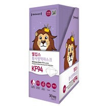 웰킵스 보건용 마스크 KF94 대형 30개입 개별포장, 1박스, 백색