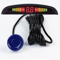 Parktronic-LED 주차 감지기 역방향 백업 자동차 레이더 시스템 백라이트 디스플레이 4 센서 포함, 05 파란