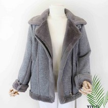 비비드퍼플 숏 리얼 인조 무스탕 코트