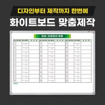 차량관리 장비 현황판 렌터카 주차관리 화이트보드 제작 인쇄 칠판, 01. 60X90cm, 일반(자석부착X)