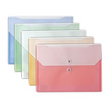 문화산업더블포켓 봉투홀더 가로형F595-7(10매입), 녹색