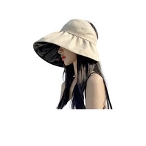 여성버킷햇 라인베이지모자 골프코팅모자 챙넓은 봄 여름휴가모자