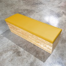 대성쇼파 수납 가능한 스툴 의자 3인용(1500mm), DS 156(옐로우)