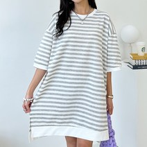 썸씽 단가라 롱 맨투맨 여성용 빅사이즈 오버핏