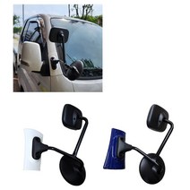 지노기업/특장차/포터2 개조용 원형미러/접착식/광각빽미러/봉고3/1톤/탑차/윙바디/택배차량/양면테이프/부착형/부착식/사각미러/화물차, 1톤 특장차 광각미러(포터2청색), 1개