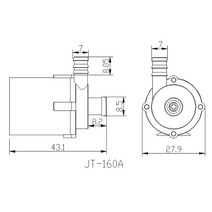 유압 모터 감속 DC 12V 태양열 온수 순환 워터 펌프 브러시리스 수족관 연못 잠수정 200L/H J9K