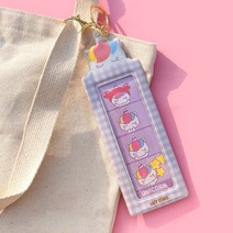 애니멀 4컷 포토 키링 인생네컷 보관 포카홀더 가방 자동차 열쇠고리, 3000레이지스타4컷포토키링 랜덤