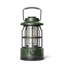 아름조이 초경량 레트로 LED 캠핑랜턴, 그린