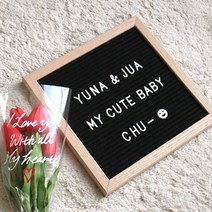 레터 보드 박스 레터링 액자 DIY 레터팩2 + 보관함 [50일 100일 사진 셀프 만삭 촬영 아기방꾸미기 소품], 펠트보드+레터팩2개+보관함