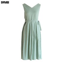 DFMEI 프릴 원피스 카페 롱 앞치마 5color입니다