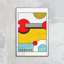 cq571-다양한모형일러스트_중형메탈액자, 프레임/타입:실버/3타입