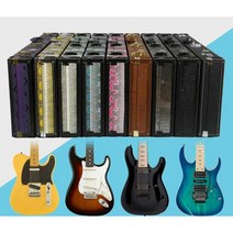 일렉기타가방 어쿠스틱 충격흡수 입문용 충격방지, 상세 페이지 참고, 4. 그린 스네이크 텍스처 가죽