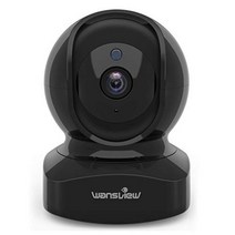 Wansview 가정용 200만 화소 고화질 CCTV 홈캠 실내 보안 카메라, 블랙