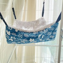 튼튼 원목 고양이 캣타워 캣폴 놀이터 우드 직조 운동기구 타워 스크래처, M-(48*37cm), 푸른 바탕에 흰 고양이 【회색 융】