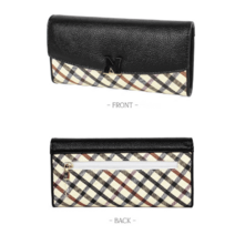 슬림장지갑 지퍼장지갑 체크 베이직 여성지갑 장지갑 선물