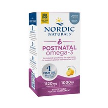 노르딕 오메가3 비타민D Postnatal 1120mg 레몬맛 60정