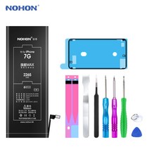 NOHON 노혼 아이폰 자가수리 배터리 리튬 폴리머 Apple 아이폰6S 아이폰6 아이폰7 아이폰8 Plus 아이폰SE 아이폰X 아이폰XR 아이폰XS Max 5S 5 교체 배터리, For iPhone 7 2265mAh