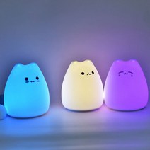 하우스팡 에타홈 하우스팡 LED 실리콘 고양이 수면등 무드등, 마마