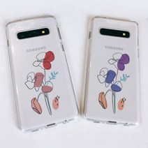 갤럭시S10/S10+/S10E drawing flower 소프트젤리케이스 갤럭시S10:퍼플, 1개