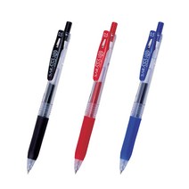 제브라 사라사클립볼펜 0.5mm, 블루, 3개