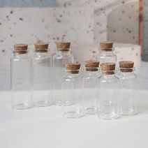 작은 유리 코르크 마개 공병 2size [빈 유리병 콜크 밀폐 미니 원형 이쁜 인테리어 소품], 8cm
