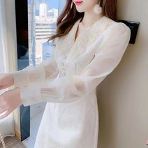 레이스 미니 정장 원피스 하객원피스 모임룩