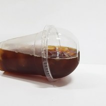 커피바바 92파이 페트 20온스 아이스컵 + 무타공 돔뚜껑 세트, 2세트, 100개입, 580ml