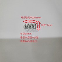 선경0.8mm길이25.3mm 압축 스프링1set-50개