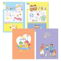 (주)준수 초등노트 1-2 받아쓰기 24매, 옵션2_보라
