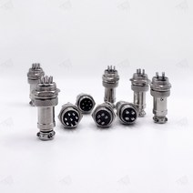 항공잭 항공 단자 너트형 원형 콘택트 커넥터 일체형 플러그 써큘러 16mm 8PIN 1P