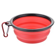 강아지대리석 강아지쿨매트 애견쿨매트 대리석매트 450ml 접이식 개 그릇 애완 동물 실리콘 야외 여행 휴대용 강아지 음식 용기 피더 접시, [07] red no lid