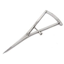 A2Z CASTROVIEJO 캘리퍼 7amp34 직선 측정 및 눈금이 매겨진 0-40mm 스케일 조정 가능 나비 나사 스테인리스 스틸 정형외과 안과 의료 기기가 있는 마킹 장치