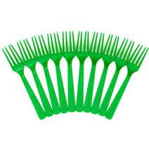 제이벌룬 파티 포크 스푼, 칼라포크 10개입 [그린]